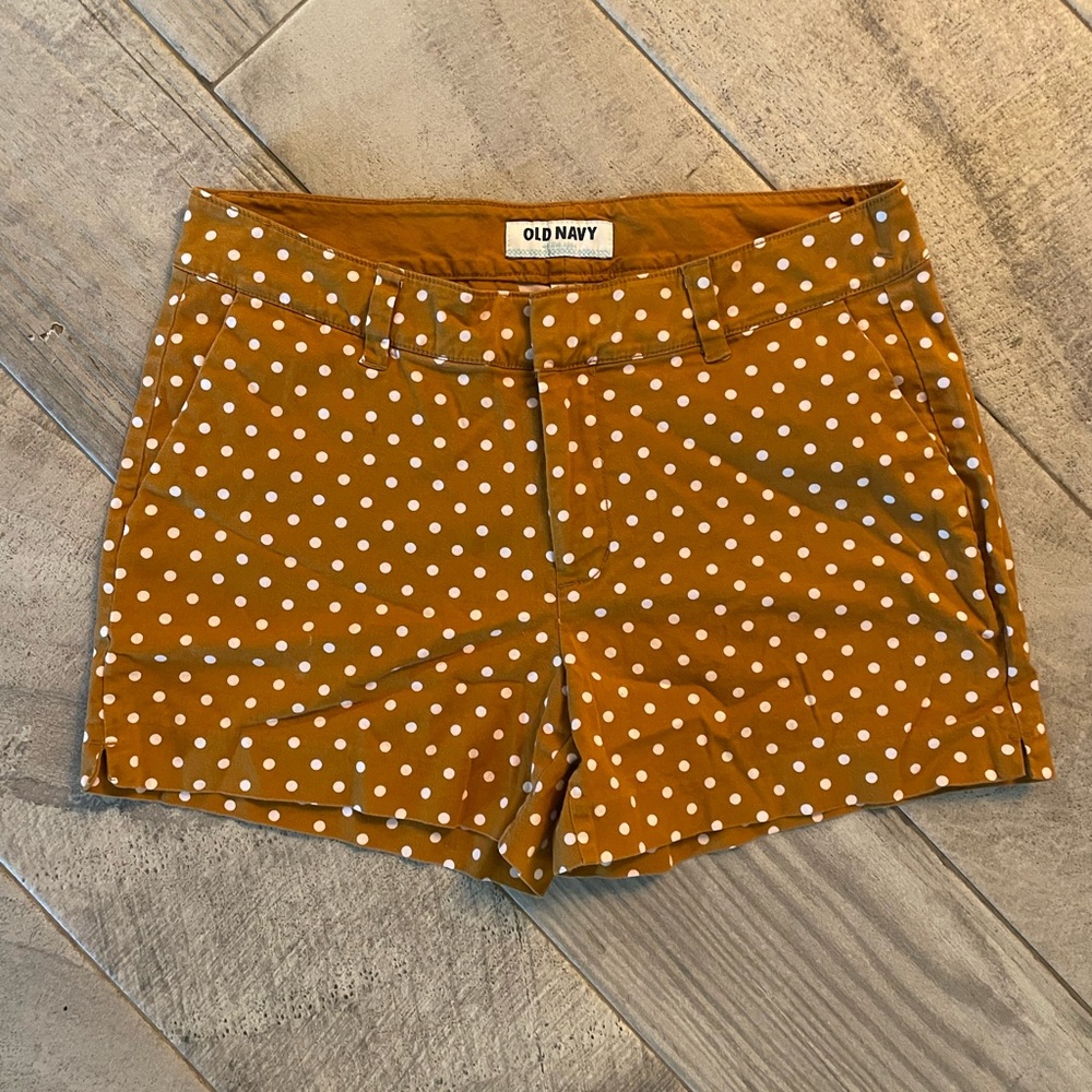 Women's Old Navy Mustard Polka Dot Shorts